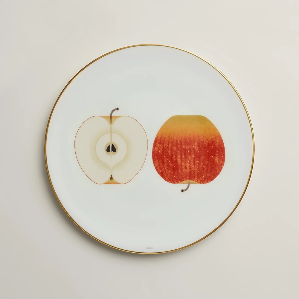 Brand New Hermes Kaorumi Apple Dessert 9.4” Plate (Limited Edition)
